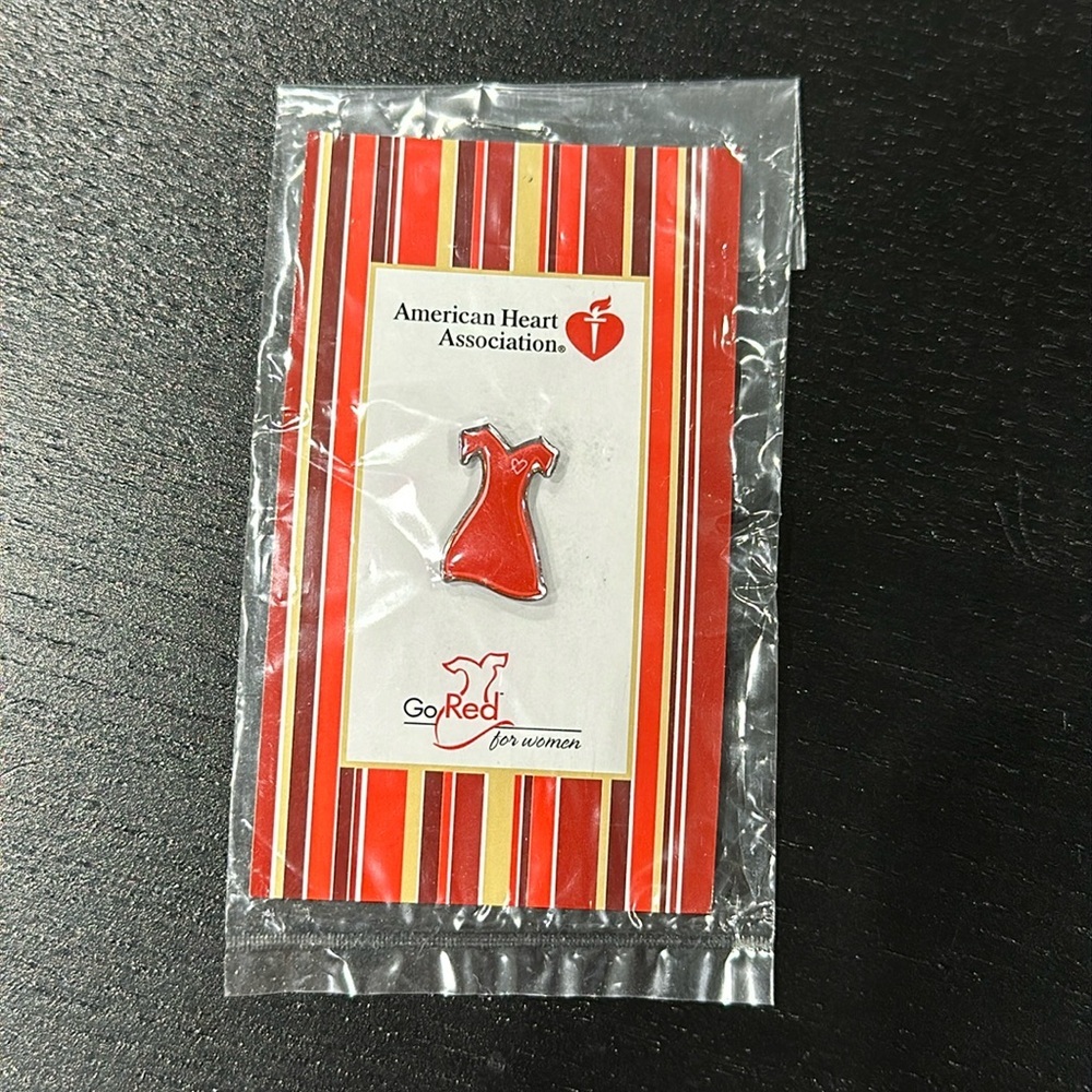 American Heart Association Red Dress Pin